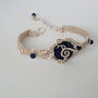 Bratara handmade,Bratara din cupru/argint,Bratara cu Lapis lazuli.