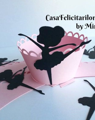 Invelitoare briose/ Invelitoare cupcakes / Invelitoare muffins Balerina