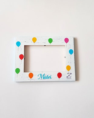 Rama foto copii, rama foto personalizata copii, rama foto nume, rama foto baloane colorate
