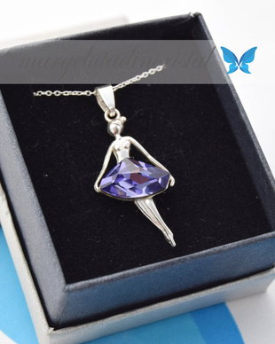 Colier Balerina Argint 925/ Swarovski Tranzanite
