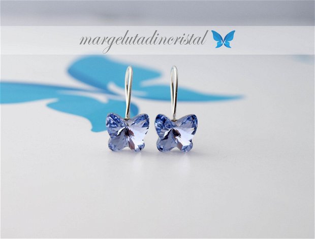 Cercei Swarovski - Butterfly / Fluturasi / Argint 925