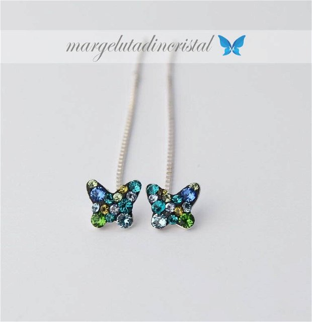 Cercei Swarovski Butterfly / Fluturasi / Lantiosr