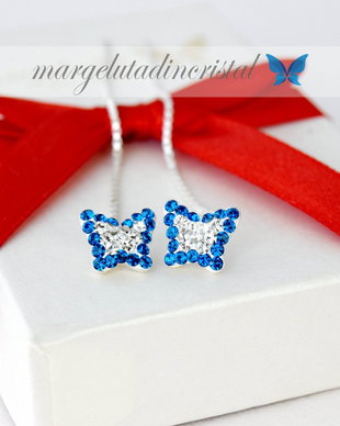 Cercei Swarovski Butterfly / Fluturasi / Lantiosr
