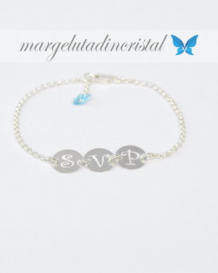 Bratara argint personalizata - My family