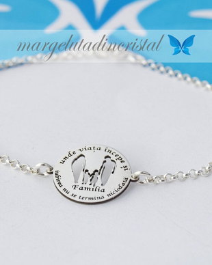 Bratara Argint Personalizata / Familia