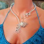 Colier reglabil , colier handmade , Colier cu cristale swarovski.