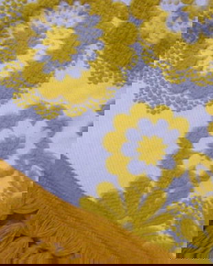 Cuvertura pat cu flori