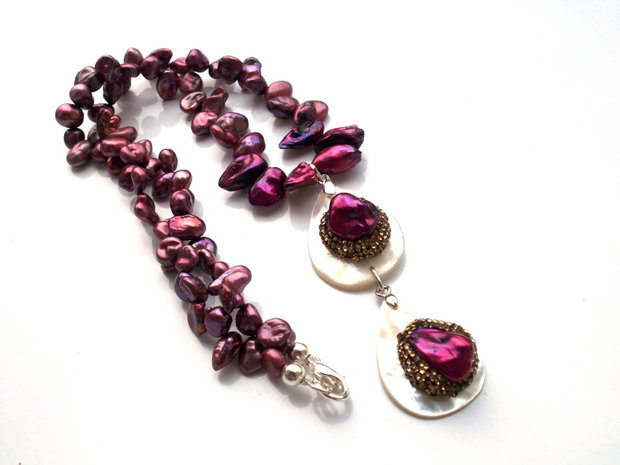 Colier perle keshi