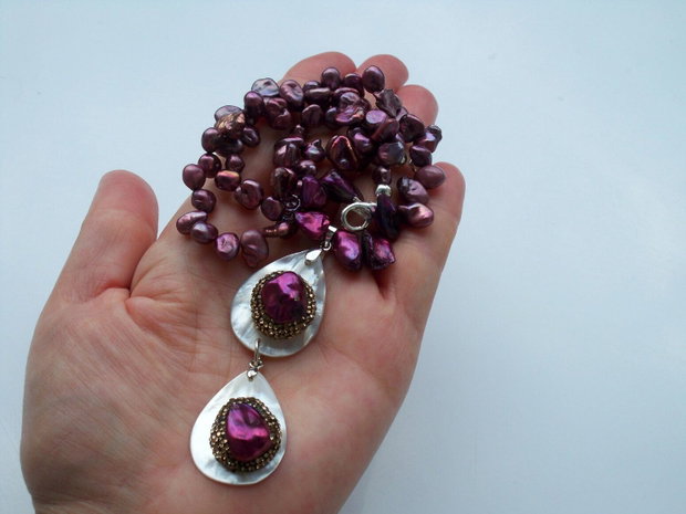 Colier perle keshi