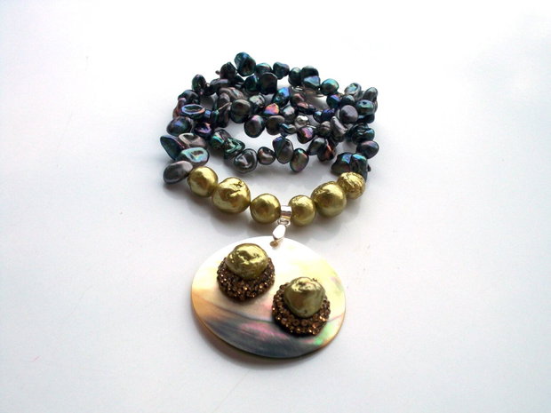 Colier perle keshi