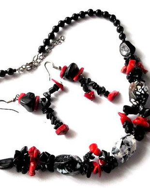 set coral si agate 34538