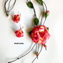 Rose -set bijuterii din lut polimeric