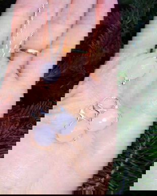 Colier si cercei din Argint 925 si Cuart roz - CO712, CE712 - colier romantic, colier delicat roz, colier casual, colier pietre semipretioase, colier mireasa, colier logodna, cadou romantic, cercei cuart roz, cercei mireasa, cercei logodna
