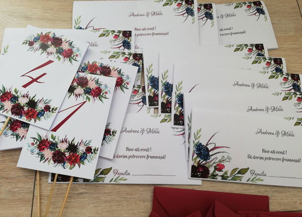 Invitatie Burgundy