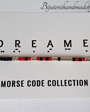 Bratara reglabila cod Morse DREAMER