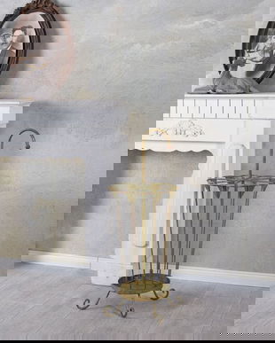 Suport umbrele din metal auriu antichizat