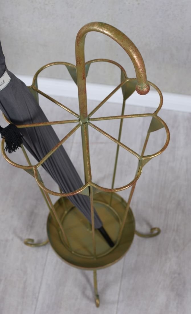 Suport umbrele din metal auriu antichizat