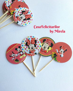 Toppers Minnie mouse rosie/ Toppers briose / Toppers cupcakes