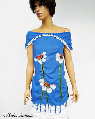 Bluza chic si margarete impaslite