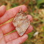 Agata druzy - Angel Aura - cu  margini electroplacate aur