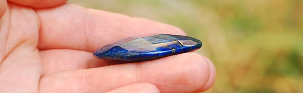 Lapis Lazuli fatetat - checkered - cu 2 fete