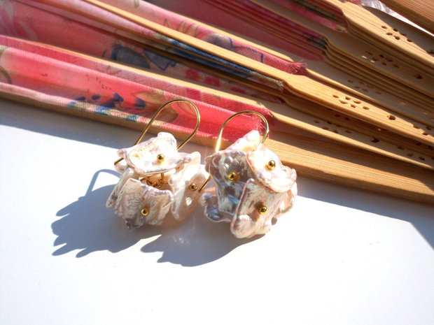 Cercei perle keshi