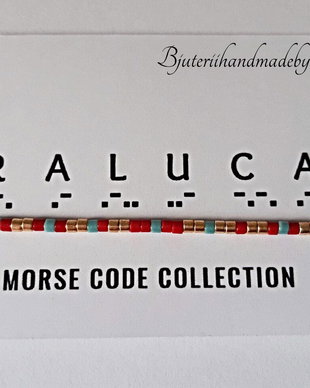 Bratara reglabila cod Morse RALUCA