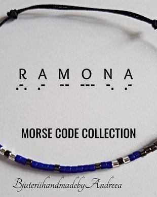 Bratara reglabila cod Morse RAMONA