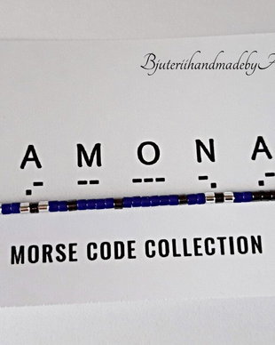 Bratara reglabila cod Morse RAMONA