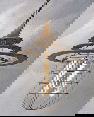 Lampa industriala de tavan cu un bec Edison