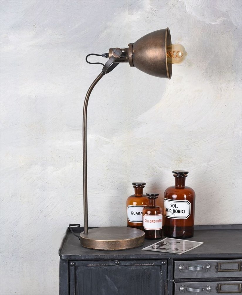 Lampa industriala de masa cu un bec Edison