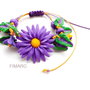 Gerbera mov - bratara reglabila