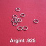 (10 bucati) Zale medii sudate (ZS2) din argint .925 rodiat de diametru aprox 6 mm, grosime aprox  0.7 mm