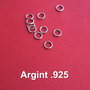 (10 bucati) Zale mari sudate (ZS2) din argint .925 rodiat de diametru aprox 7 mm, grosime aprox 0.8 mm