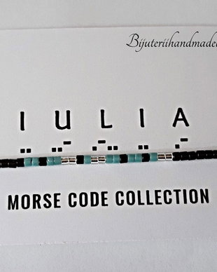 Bratara reglabila cod Morse IULIA