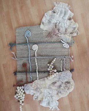 VANDUT - Covor decoratic cu elemente impaslite