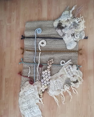 VANDUT - Covor decoratic cu elemente impaslite