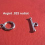 Inchizatoare toggle din argint .925 rodiat aprox 12x17 mm cu 16x6 mm