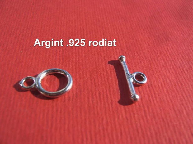 Inchizatoare toggle din argint .925 rodiat aprox 12x17 mm cu 16x6 mm