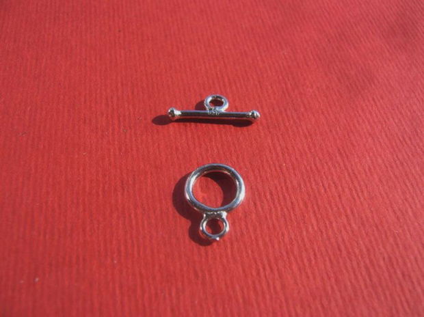 Inchizatoare toggle din argint .925 rodiat aprox 12x17 mm cu 16x6 mm