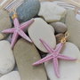 Cercei handmade din fimo si sarma gilt - stea de mare