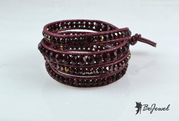 Bratara wrap cu snur din piele ''Emotions''
