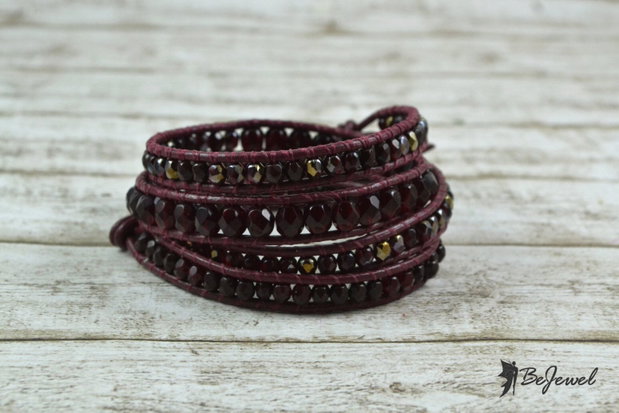 Bratara wrap cu snur din piele ''Emotions''