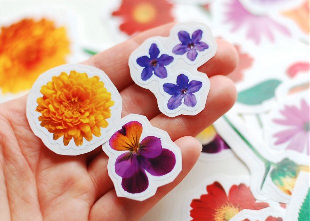 Stickere florale - 50 buc