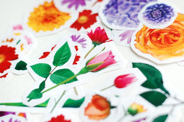 Stickere florale - 50 buc
