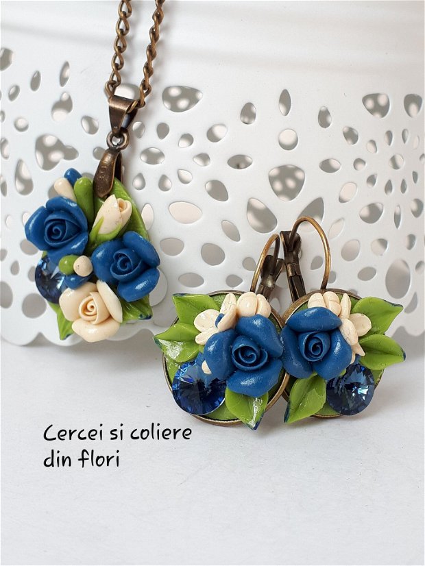 Set "desert with blue roses"
