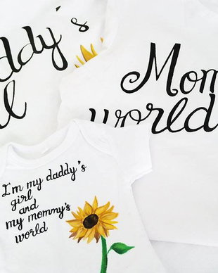 Se Tricouri Pictate Family, Floarea Soarelui