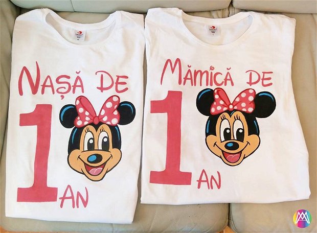 Set Tricouri Pictate Mickey si Minnie Mouse