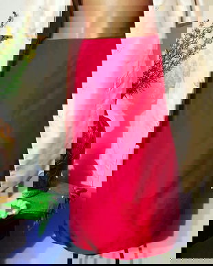 Fusta mătase naturala culoarea fragilor