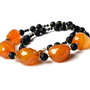 Rezervat Colier calcedonie, spinel si onix negru mat, cu accesorii gold filled